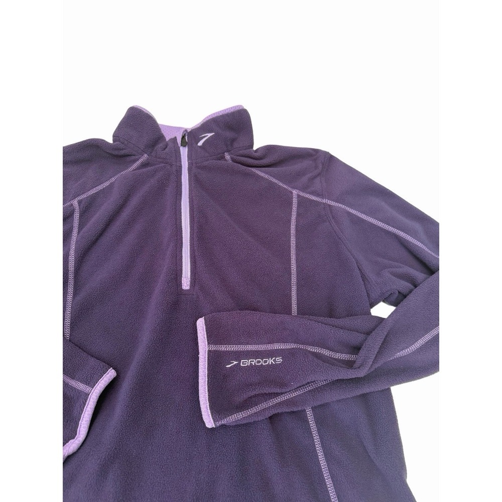 Brooks Women's half-zip fleece pullover jacket  Size L‎ Purple